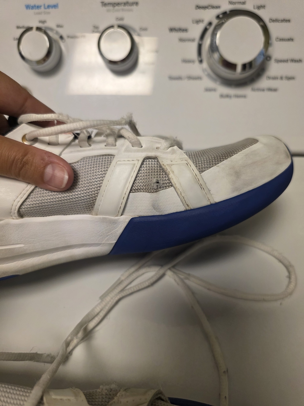 Kids White and Blue Casual Sneakers - Comfortable Everyday Play Shoes